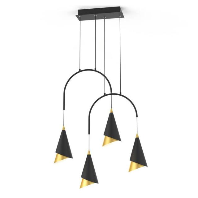 Netlighting Raalto Modern Integrated LED Pendant Ceiling Light 3000K in Black