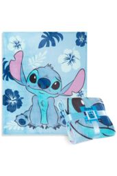 Disney Stitch Flannel Fleece Blanket in Blue - thumbnail 1