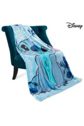 Disney Stitch Flannel Fleece Blanket in Blue - thumbnail 3