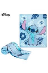Disney Stitch Flannel Fleece Blanket in Blue - thumbnail 6
