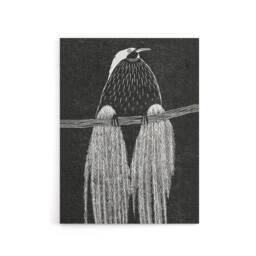 "Artery8 Stylised Bird of Paradise De Mesquita Canvas Wall Art Print in White - Size: W18"" x H24""" - thumbnail 1