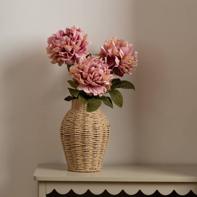 Scottish Everlastings Ltd 73cm Lilac Peony Stem Pk3 - image 1