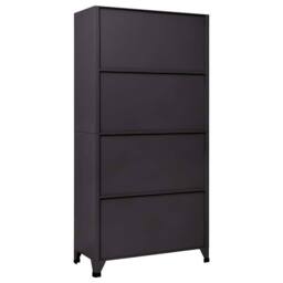 Berkfield Home Locker Cabinet Anthracite & Red 90x40x180 cm Steel - Size: 90 x 40 x 180 cm - thumbnail 5