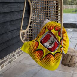 Benjamin Tate Design retro style Designer Blanket in Natural - Size: 120 cm x 150 cm - thumbnail 3