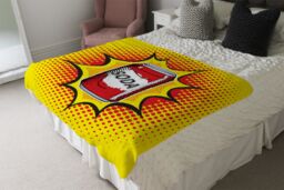 Benjamin Tate Design retro style Designer Blanket in Natural - Size: 120 cm x 150 cm - thumbnail 4
