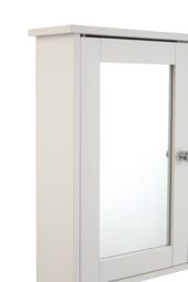 Orsina Spacious Bathroom Cabinet With Mirrored Doors, Elegant Bathroom Wall Cabinet, Sleek Cabinet For Washroom in White - thumbnail 3