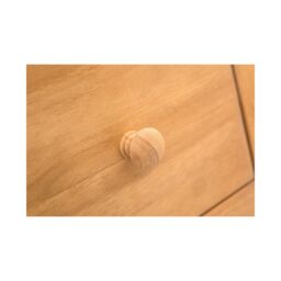 Cabinet Bits Lugo 3 Drawer Desk - Dressing Table Wood Knob in Light Brown - thumbnail 5