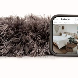Kukoon Charcoal Grey Soft Shaggy Fluffy Living Area Rug in Mid Grey - Size: 120 cm x 170 cm - thumbnail 4
