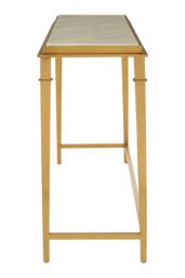 Orsina Elegant Rectangular Console Table, Marble Top Console Table For Livingroom, Gold Design Hallway Table - thumbnail 3