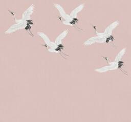 Superfresco Easy Cranes in Flight Blush Print To Order 3m x 2.8m Mural in Pink - thumbnail 2