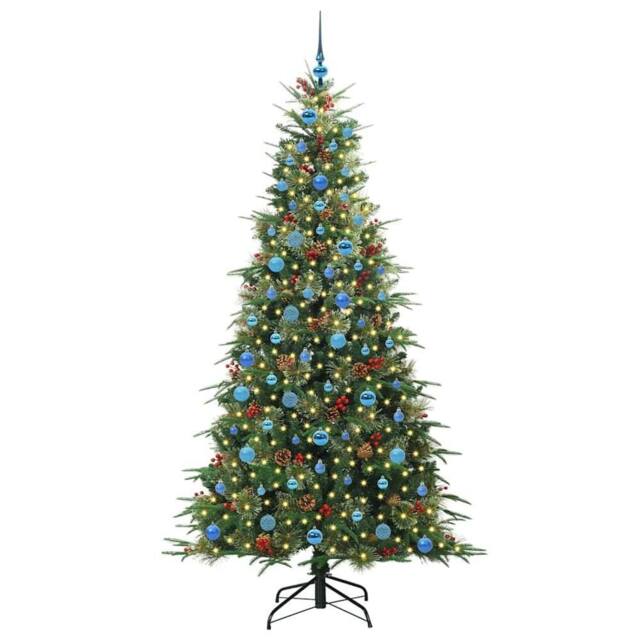 Berkfield Home Elegant Artificial Hinged Christmas Tree Green 210 cm PE & PVC - image 1