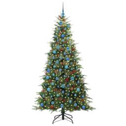 Berkfield Home Elegant Artificial Hinged Christmas Tree Green 210 cm PE & PVC - thumbnail 1