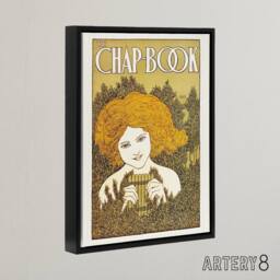 "Artery8 W H Bradley The Chapbook Pipes June Vintage Cover Framed Canvas Art in Green - Size: W12"" x H16""" - thumbnail 2
