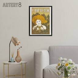 "Artery8 W H Bradley The Chapbook Pipes June Vintage Cover Framed Canvas Art in Green - Size: W12"" x H16""" - thumbnail 3