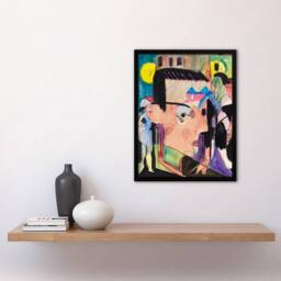 Artery8 Abstract Self Portrait Ernst Ludwig Kirchner Framed Wall Art Print - Size: A3 - thumbnail 2