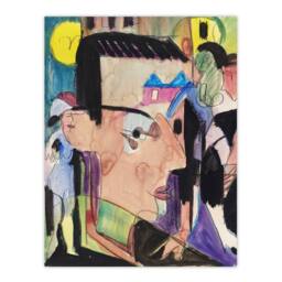 Artery8 Abstract Self Portrait Ernst Ludwig Kirchner Framed Wall Art Print - Size: A3 - thumbnail 3