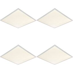 Loops 4 PACK Anti-Glare Ceiling Panel Light - 40W Cool White LED - White Paint