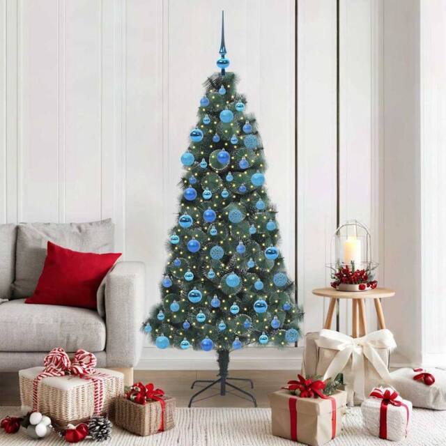 Berkfield Home Artificial Pre-lit Christmas Tree with Ball Set Green 180 cm - image 1