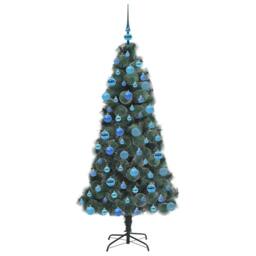 Berkfield Home Artificial Pre-lit Christmas Tree with Ball Set Green 180 cm - thumbnail 4