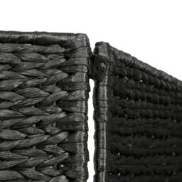 Berkfield Home 4-Panel Room Divider Black 154x160 cm Water Hyacinth - thumbnail 5