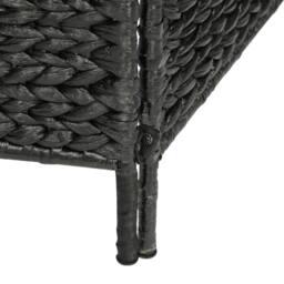 Berkfield Home 4-Panel Room Divider Black 154x160 cm Water Hyacinth - thumbnail 6