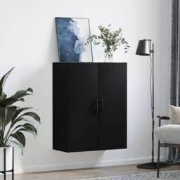 Berkfield Home Wall Mounted Cabinet Black 69.5x34x90 cm - thumbnail 3