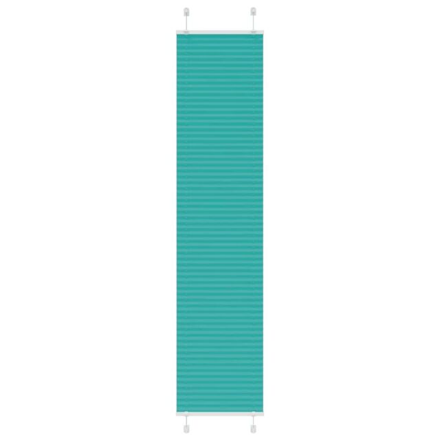Berkfield Home Pleated Blind Petrol Green 40x200 cm Fabric Width 39.4 cm Polyester - image 1