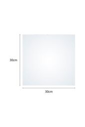 Living and Home 3pcs Acrylic Adhesive Wall Mirror Tiles in Clear - thumbnail 3