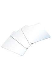 Living and Home 3pcs Acrylic Adhesive Wall Mirror Tiles in Clear - thumbnail 6