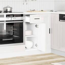 Berkfield Home Kitchen Base Cabinet¬†Porto High Gloss White Engineered Wood - thumbnail 3
