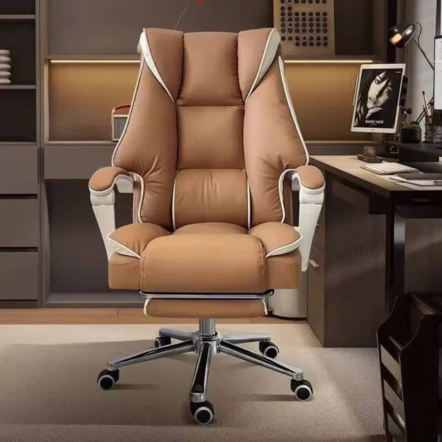 Ventryn Executive Office Chair Swivel Recliner Gaming Computer in Brown - image 1