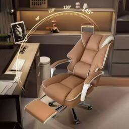 Ventryn Executive Office Chair Swivel Recliner Gaming Computer in Brown - thumbnail 4