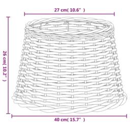 Berkfield Home Lamp Shade White √ò40x26 cm Wicker - Size: 40x26 cm - thumbnail 6