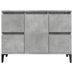 Berkfield Home Sink Cabinet Concrete Grey 80x33x60 cm Engineered Wood - Size: 80 x 33 x 60 cm - thumbnail 4