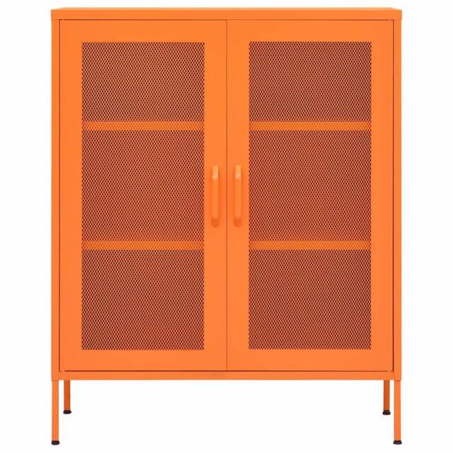 Berkfield Home Storage Cabinet Orange 80x35x101.5 cm Steel - image 1