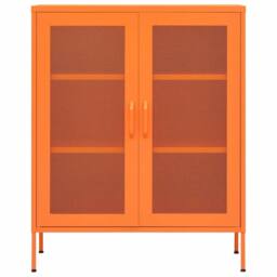 Berkfield Home Storage Cabinet Orange 80x35x101.5 cm Steel - thumbnail 1