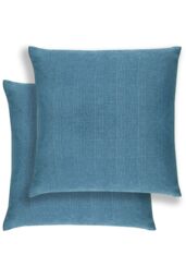 Enhanced Living Pair of Matrix Textured Double Sided Zip Opening Piped Edge Cushion Covers - 43x43cm - Cases Only in Teal - Size: 43 cm x 43 cm