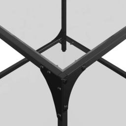 Berkfield Home Coffee Tables with Transparent Glass Top 2 pcs 50x50x40 cm Steel - Size: 50 x 50 x 40 cm - thumbnail 7