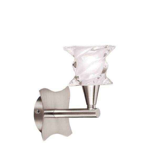 Netlighting Salomon Wall Lamp Switched 1 Light G9 Satin Nickel in Grey - image 1