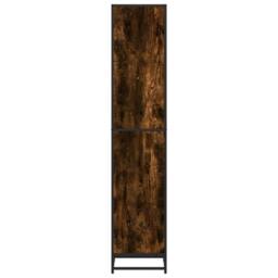 Berkfield Home Book Cabinet Smoked Oak 40x35x170.5 cm Engineered Wood in Brown - thumbnail 5