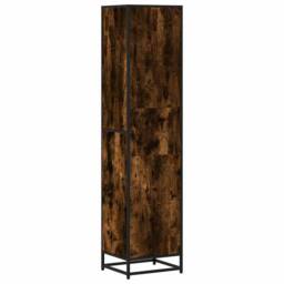 Berkfield Home Book Cabinet Smoked Oak 40x35x170.5 cm Engineered Wood in Brown - thumbnail 6