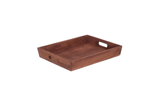 Red Hamper Wooden Serving Tray in Brown - image 1