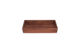 Red Hamper Wooden Serving Tray in Brown - thumbnail 2