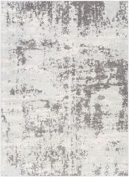 Livabliss Sunderland-Abstract Blue Grey Modern Marble Living Dining Bedroom Rug in White - Size: 160 cm x 220 cm - thumbnail 2