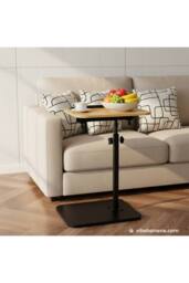 H&O Direct Adjustable Height Side Table with Tilting Top in Natural - thumbnail 2