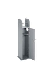 Living and Home Grey Wooden Freestanding Toilet Roll Holder & Bathroom Storage Cupboard - thumbnail 5