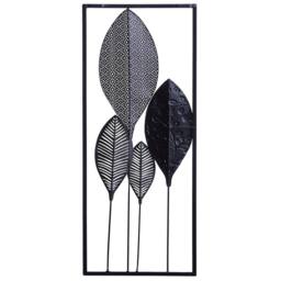Wyld and Coco Turquoise and Gold Four Leaf Openwork Metal Wall Art Vertical Ready in Green - thumbnail 3