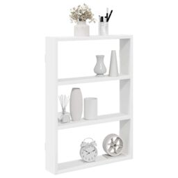 Berkfield Home Wall Shelf White 43x9x60 cm Engineered Wood - Size: 43 x 9 x 60 cm