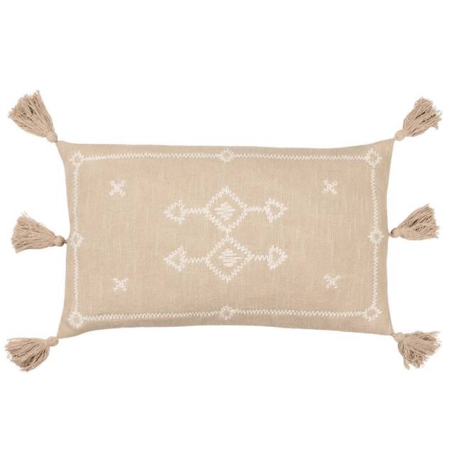 Yard Folis Geometric Cushion in Stone - Size: 30 cm x 50 cm - image 1
