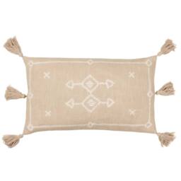 Yard Folis Geometric Cushion in Stone - Size: 30 cm x 50 cm - thumbnail 1
